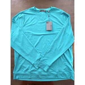 NWT G/FORE Luxe Crewneck Mid Layer Golf Pullover Shirt Mens L Green Long Slv